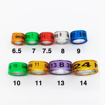 7mm Height Aluminium Core with Plastic Coat Rings