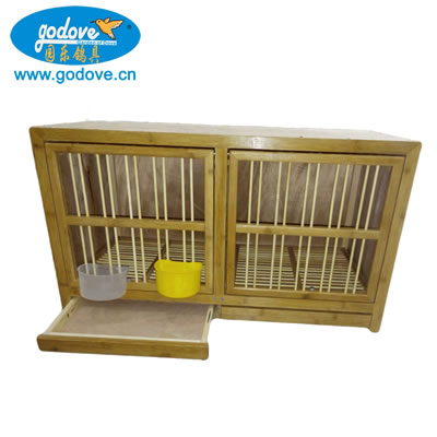 Foldable Male and Female Wooden Cage