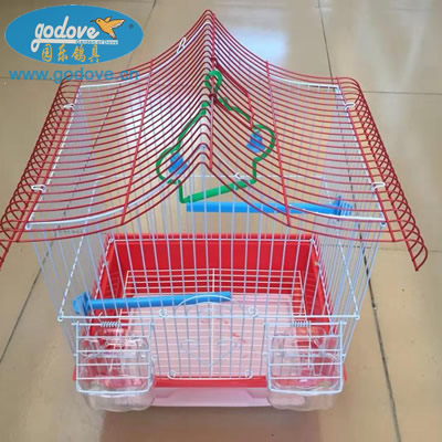Foldable Bird Metal Cage with Feeder 