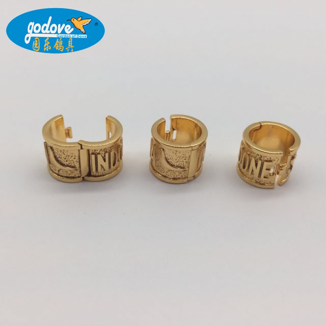 8mm Golden Copper Ring for Pigeon